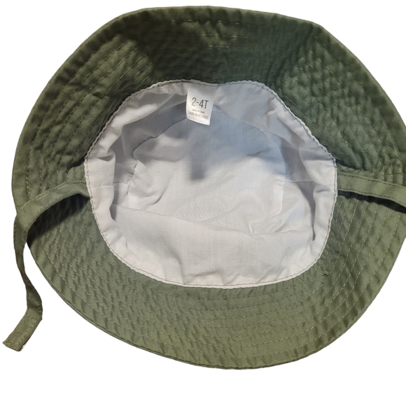 Toddler Kids Bucket Hat Sun Hat Beach Size 2t 3t 4t Green Alligator Velcro Strap - Picture 3 of 4